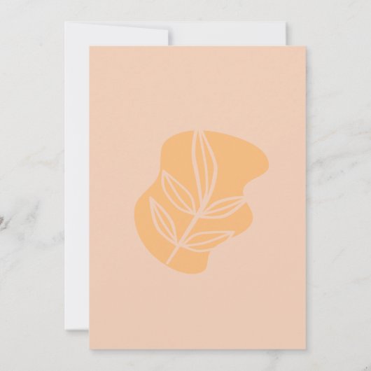 モダン桃 招待状 (裏面)