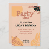 モダン桃 招待状 (正面/裏面)