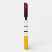 モダン桑と琥珀ストライプのモノグラムの Case-Mate iPhoneケース (裏面/左)