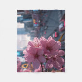 モダン桜 フリースブランケット (正面)