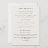 モダン植物分結婚除器 招待状 (裏面)