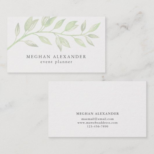 モダン植物名刺 名刺 (正面/裏面)