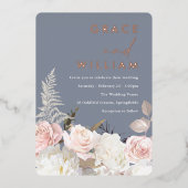 モダン植物園フローラ結婚ズ 箔招待状 (正面)