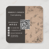 モダン植物工芸紙名刺 スクエア名刺 (裏面)