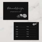 モダン植物性の台本と描花 名刺 (正面/裏面)