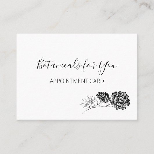 モダン植物性の台本と描花 名刺 (正面)
