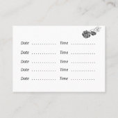 モダン植物性の台本と描花 名刺 (裏面)