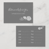 モダン植物性の台本と描花 名刺 (正面/裏面)