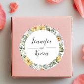 モダン植物性の緑の野結婚花 ラウンドシール