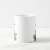 モダン植物性エレガント多肉 コーヒーマグカップ (中央)