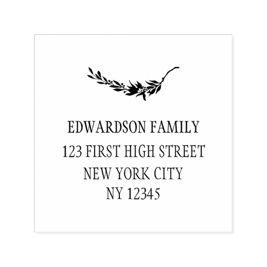 モダン植物性オリーブ葉枝の自染 セルフインキングスタンプ (デザイン)