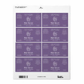 モダン植物性シンプル紫無地の製品ラベル ラベル (フルシート)