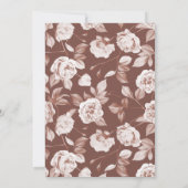 モダン植物性フローラバラ結婚ズ 招待状 (裏面)