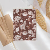 モダン植物性フローラバラ結婚ズ 招待状