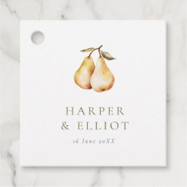 モダン植物梨結婚の フェイバータグ