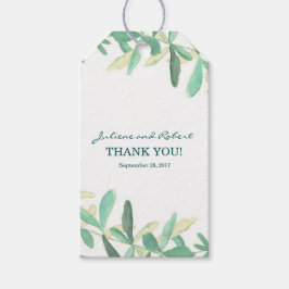 モダン植物樹結婚生感謝 ギフトタグ