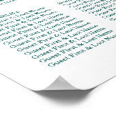 モダン植物樹結婚生表 ポスター (角)