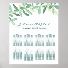 モダン植物樹結婚生表 ポスター