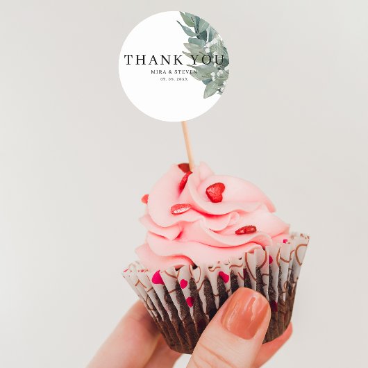 モダン植物結婚の感謝してい木 ラウンドシール