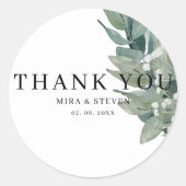 モダン植物結婚の感謝してい木 ラウンドシール (正面)