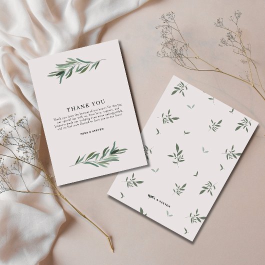 モダン植物結婚植物学 サンキューカード