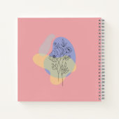 モダン植物線芸術感謝ジャーナル ノートブック (裏面)