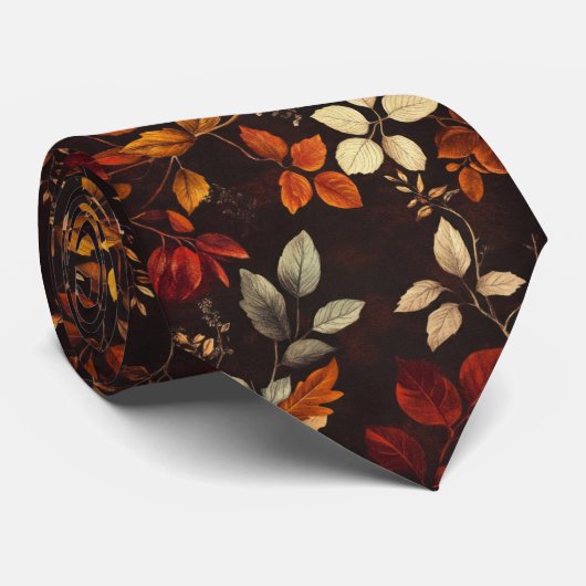モダン植物色数々のの葉柄 ネクタイ (ロール)