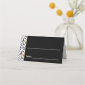 モダン植物葉型縁ど プレイスカード (正面)