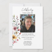 モダン植物葬儀追悼会 招待状 (正面)