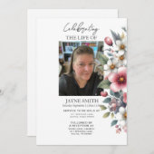 モダン植物葬儀追悼会 招待状 (正面/裏面)