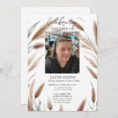 モダン植物葬儀追悼会 招待状 (正面/裏面)