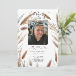 モダン植物葬儀追悼会 招待状