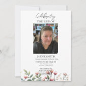 モダン植物葬儀追悼会 招待状 (正面)