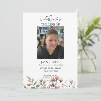 モダン植物葬儀追悼会 招待状