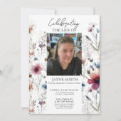 モダン植物葬儀追悼会 招待状 (正面)