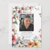 モダン植物葬儀追悼会 招待状 (正面)