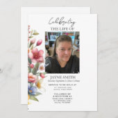 モダン植物葬儀追悼会 招待状 (正面/裏面)