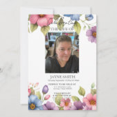 モダン植物葬儀追悼会 招待状 (正面)