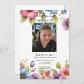 モダン植物葬儀追悼会 招待状 (正面/裏面)