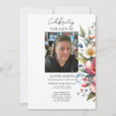 モダン植物葬儀追悼会 招待状 (正面)