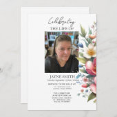 モダン植物葬儀追悼会 招待状 (正面/裏面)