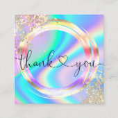 モダン業務感謝してい部門に対してホログラフィ スクエア名刺 (正面)