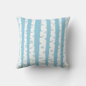 モダン樺の木ツリーストライプの装飾装飾用クッション クッション (裏面)