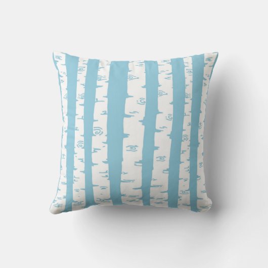 モダン樺の木ツリーストライプの装飾装飾用クッション クッション (裏面)