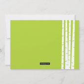 モダン樺の木 – グラスベビーシャワー招待状 招待状 (裏面)