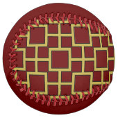 モダン正方形パターン金ゴールド ソフトボール (正面左)