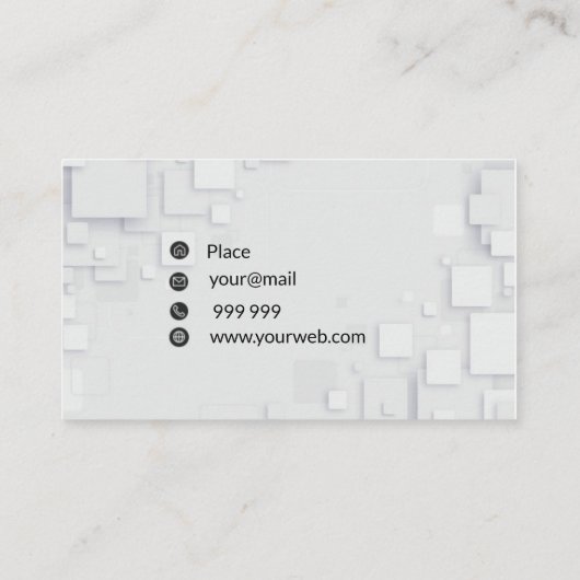 モダン正方形 名刺 (裏面)