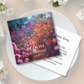 モダン正方形 – 芸術的開花 スクエア名刺