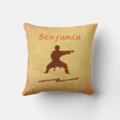 モダン武術アーツアーツ空手キッズハッピー8誕生日 クッション (裏面)