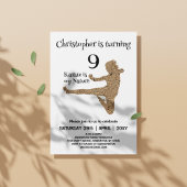 モダン武術アーツカーテ子供の誕生日 招待状